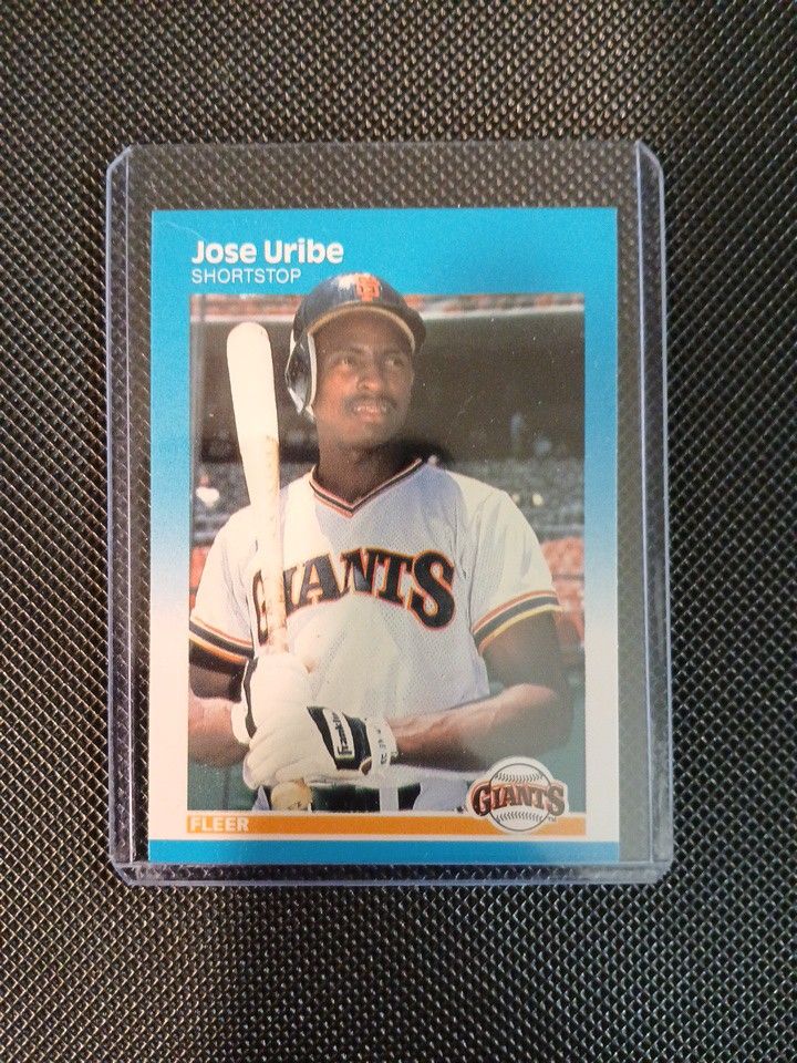 SALE 1987 Fleer Jose Uribe (Error Card!) Wrong Birth date. Card # 286.