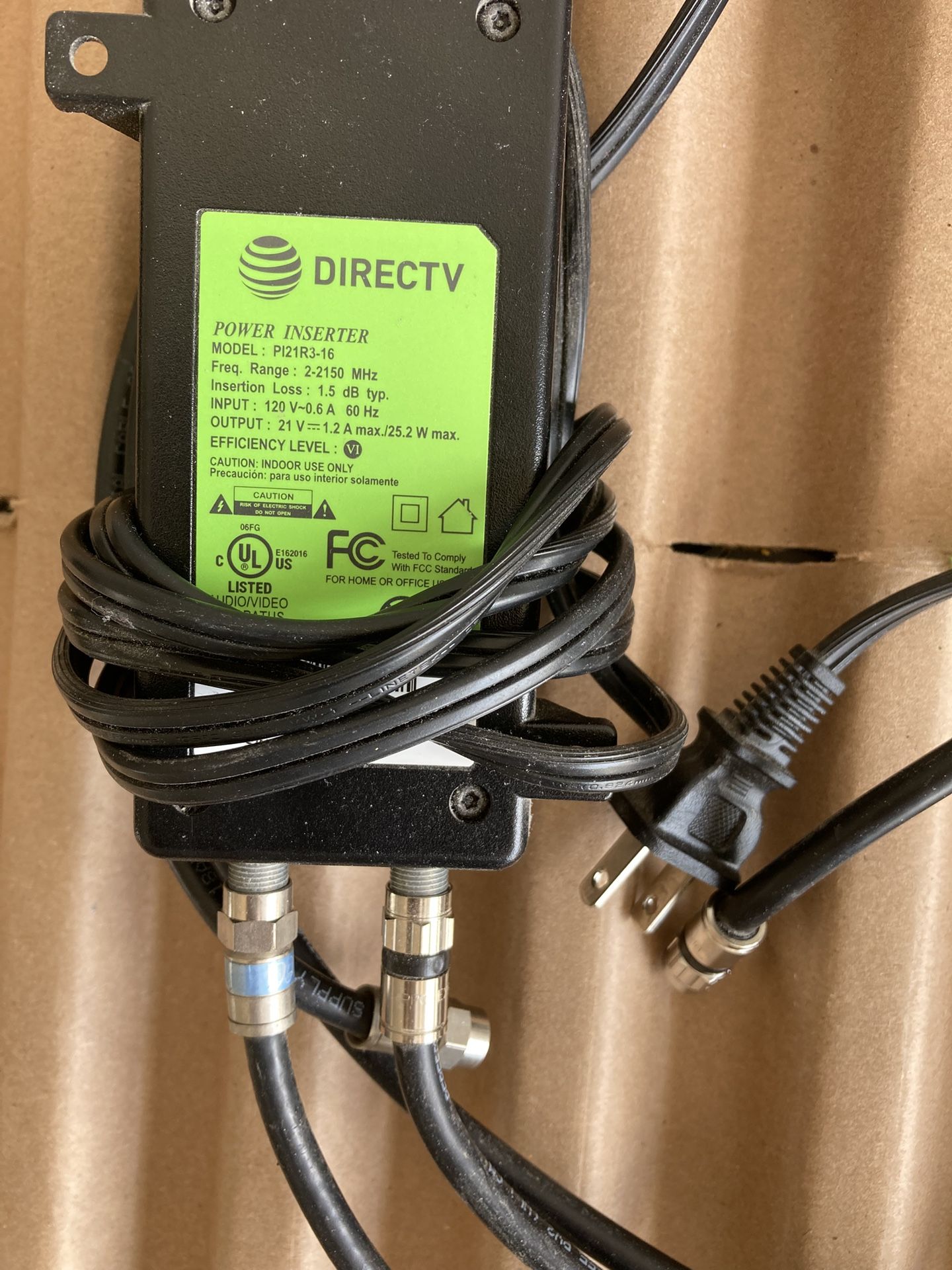 Genuine Direct TV Power Inserter 21V, 1.2A, P121R3-16