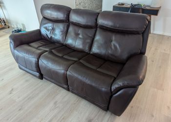 Leather Power Reclining Sofa
