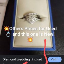 New 💥Stunning Engagement/Wedding Ring White Gold 