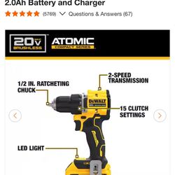 Atomic 20V Lithium-Ion Cordless Compact 1/2 in. Drill/Driver