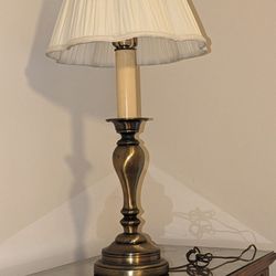 Brass And Brown Alabaster Stone Table Lamp (2)