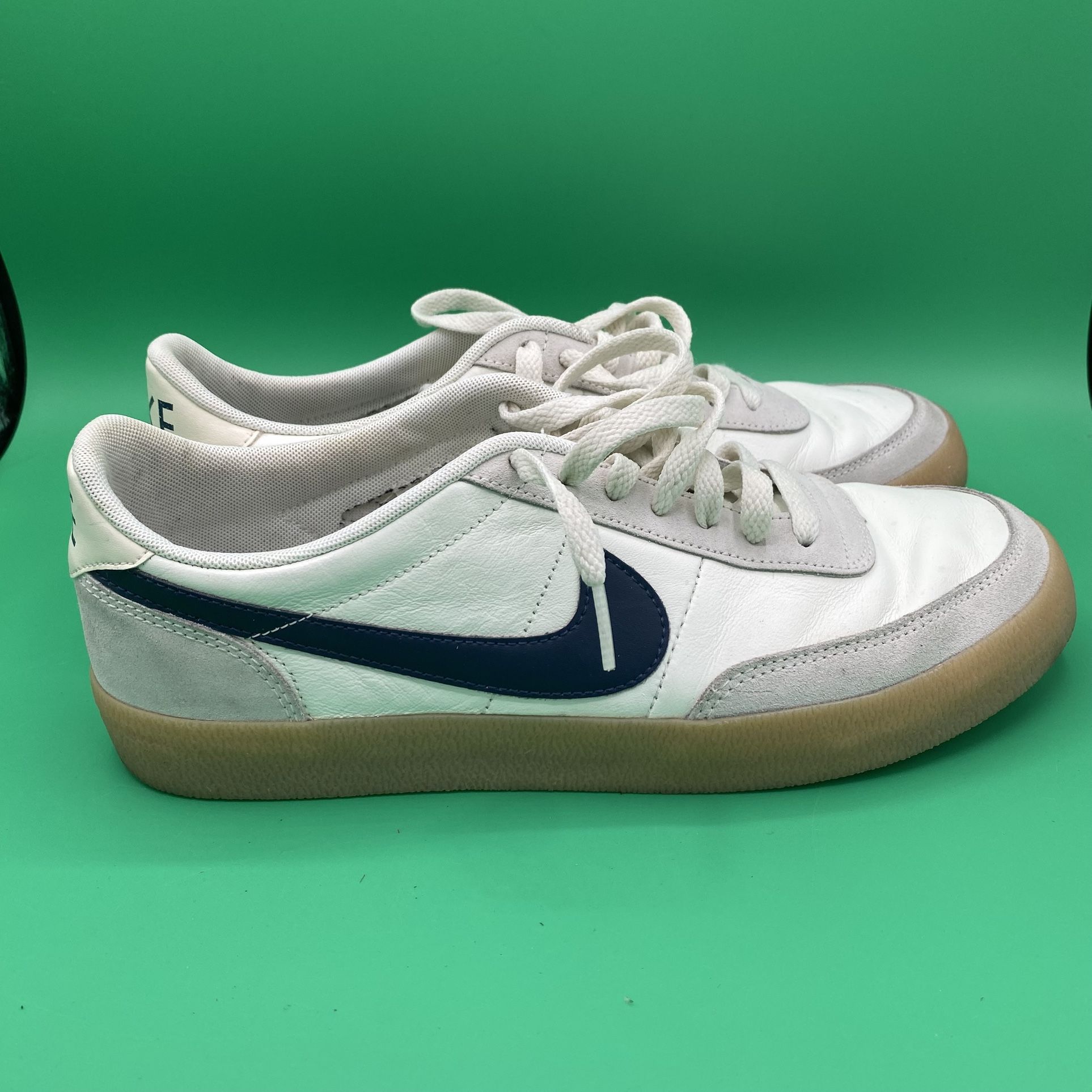 Nike Killshot 2 Leather Gum Sole Sneakers White Navy Men's Size 10     432997-107