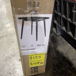 Winsome 36in Black Round Table 