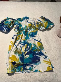 Blue green dress size large