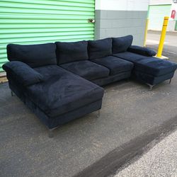 Delivery Available Sectional Couch Sofa With Double Chaise 