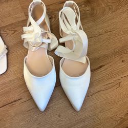 Bridal Wedding Flats Shoes Size 10