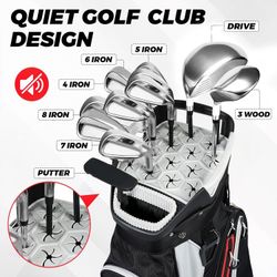15-Way Quiet Top Golf Cart Bag