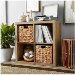 4 Cube Organizer Rustic Oak New 