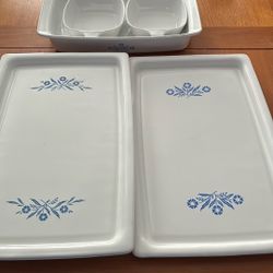 Vintage Corningware Blue Corn Flower  Pattern 