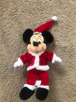 DISNEY WORLD SANTA MICKEY MOUSE CHRISTMAS PLUSH DISNEYLAND TOY