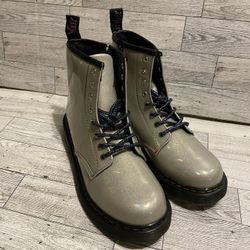 Dr. Martens  Silver Sparkle Rays Boots
