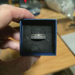 Size 10 Frosted Sterling Silver Band