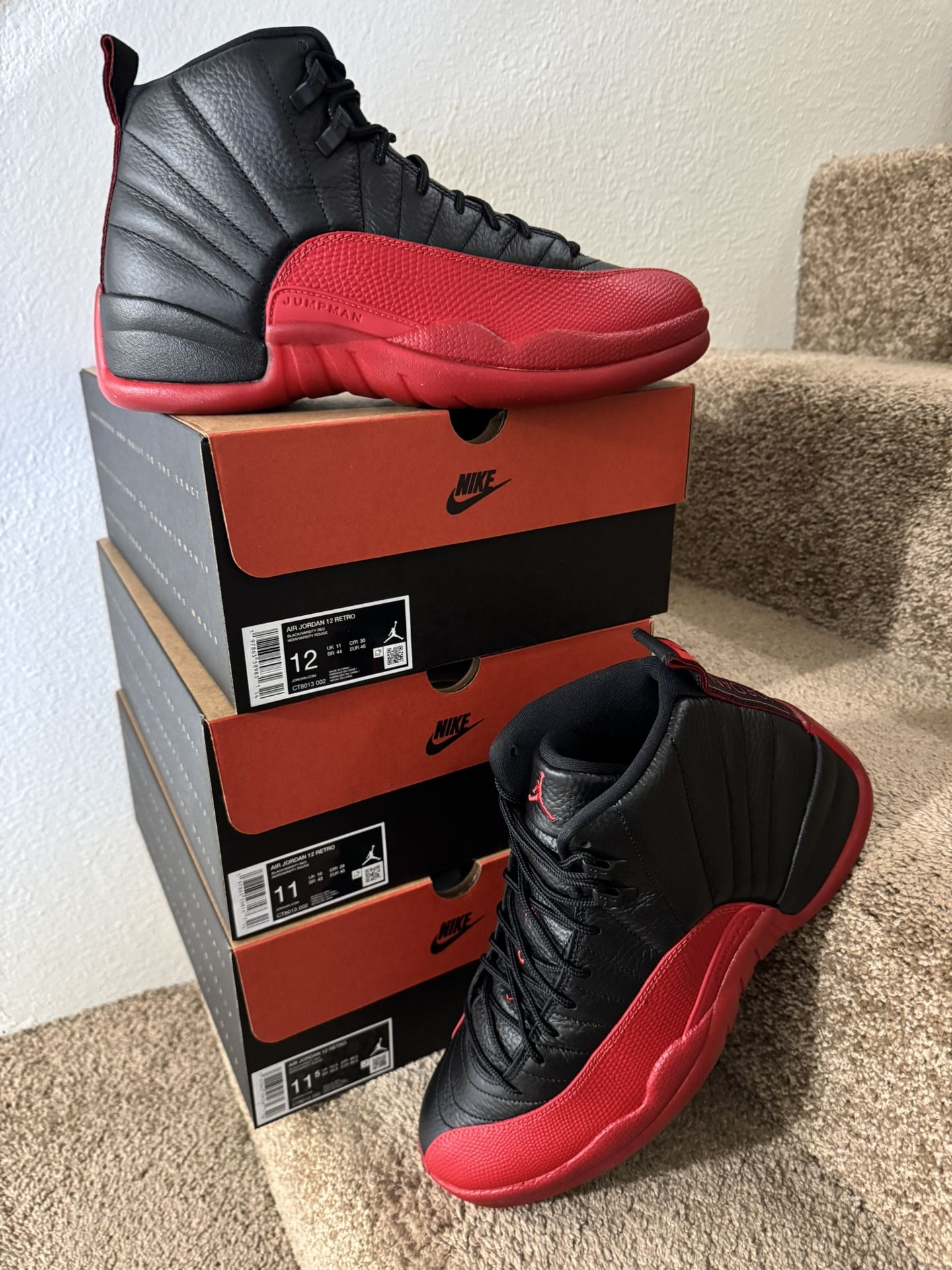 🔥Jordan 12 Retro Flu Game 2025🔥 size 12