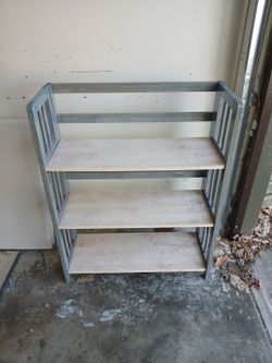 Wooden folding shelf bookshelf