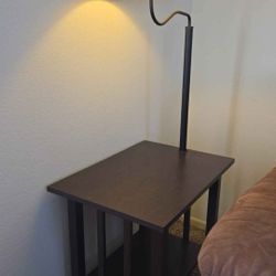 End Table With Built In Lamp 