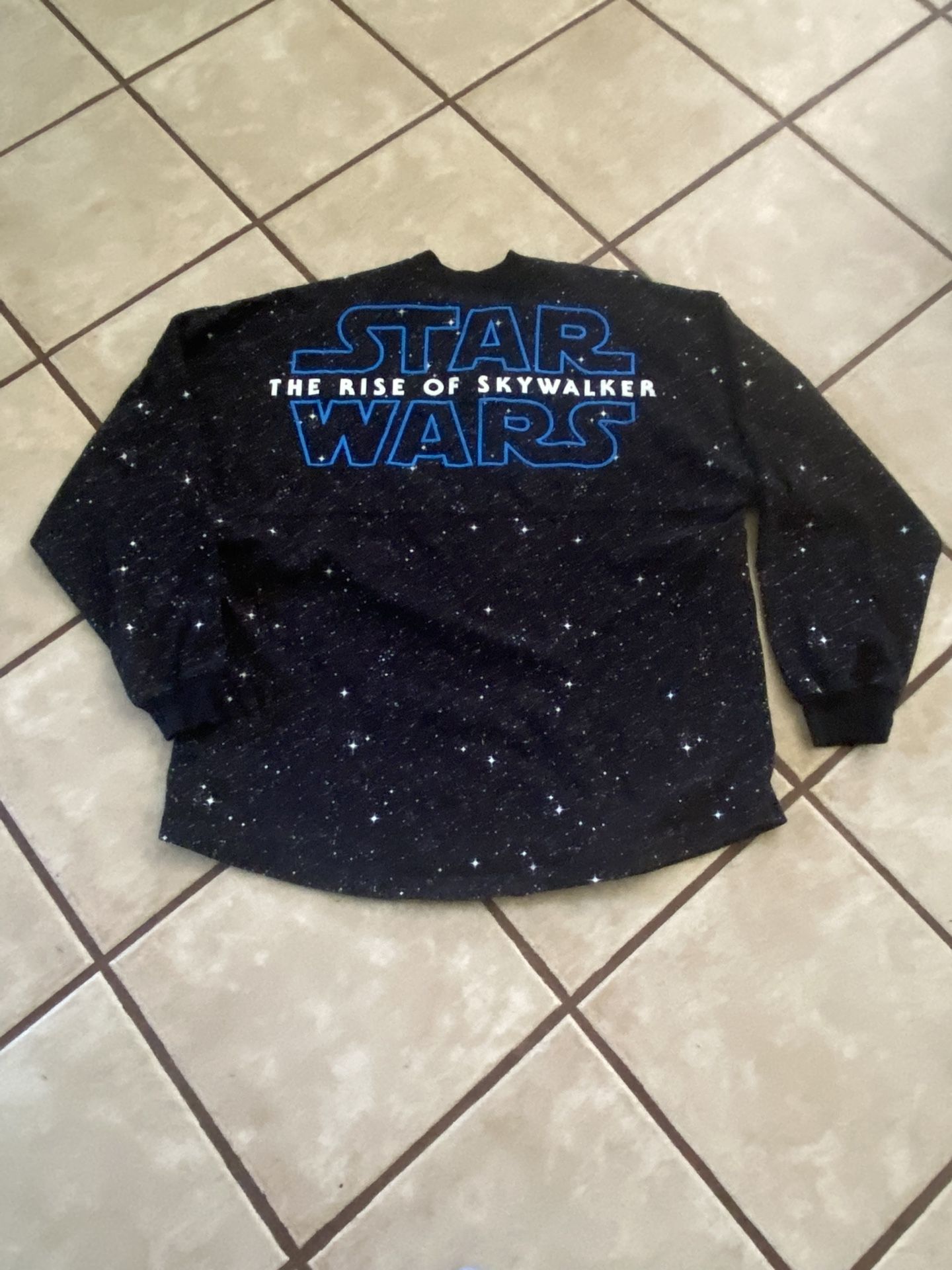 (N111) Womans Star Wars Sweatshirt Rounded Hemline Size L The Rise Of Skywalker