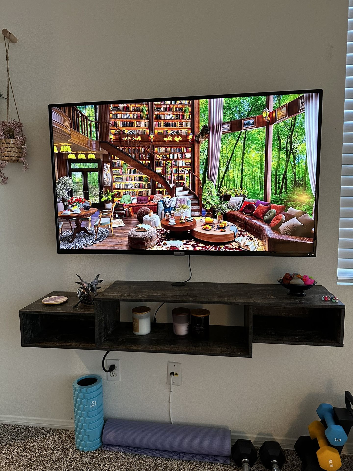 Smart 50 Inch Roku Tv With Wall Mount, And Tv Stand