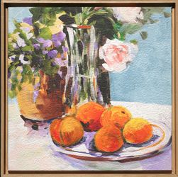Morning rose 1 by Jane Slivka original painting lithography