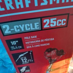 A Brand-new Craftsman 2cycle 25cc Pole Saw $125