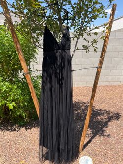 Black Maxi Dress with Tulle Skirt