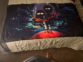 Rick and Morty Portrait Tapestry, Cartoon Portrait Tapestry, Living Room Wall Hanging, Custom Portrait, Birthday Gift, Christmas Gift,