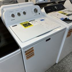 Maytag White Washer With Stainless Tub