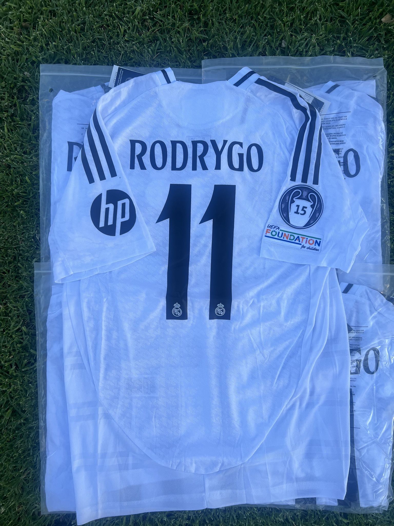 Rodrygo player version XL Soccer fútbol Real Madrid Vini jr #7 gray set Mbappe #9 Orange set kids Bellingham #5 set player version sizes playera bes