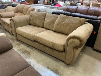 Ultra Plush Soft Brown Fabric Sofa