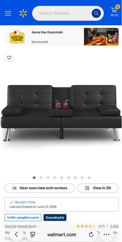 Black Fulton Sofa Bed