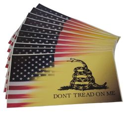 10 Stickers Don't Tread On Me Vertical 2.5 inch - Horizontal 4.5 inch