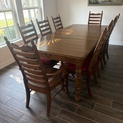 Dining Room Table And Eight Chairs By Keller, Culpepper County.