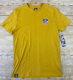 NFL Team Logo Mens SZ Medium Mustard Yellow Football T-Shirt - Big Graphic
