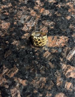 10k Gold Nugget Ring Size 7.5