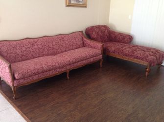 Victorian couch and chaise lounge both in great condition