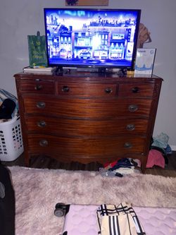 Desk and dresser