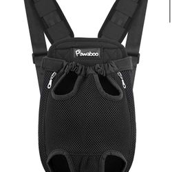 Pet Carrier Backpack, Adjustable Pet Front Cat Dog Carrier Backpack Travel Bag, Legs Out, Easy-Fit Size Medium 