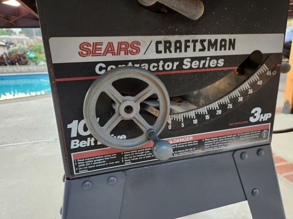 Craftsman Contractor Table Saw