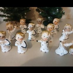 Vintage Ceramic Christmas Angels Japan 