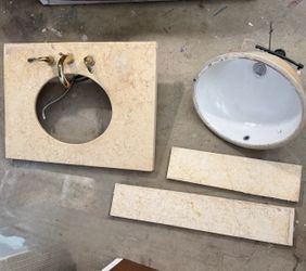 Bathroom sink stone countertop