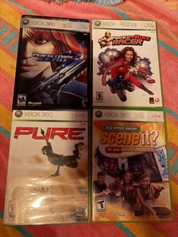 Xbox 360 Perfect Dark Zero Limited Collector's Edition, Pure, Scene It? & Xbox PocketBike Racer - Complete in Box