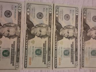 4 $20 Starnote bills ,