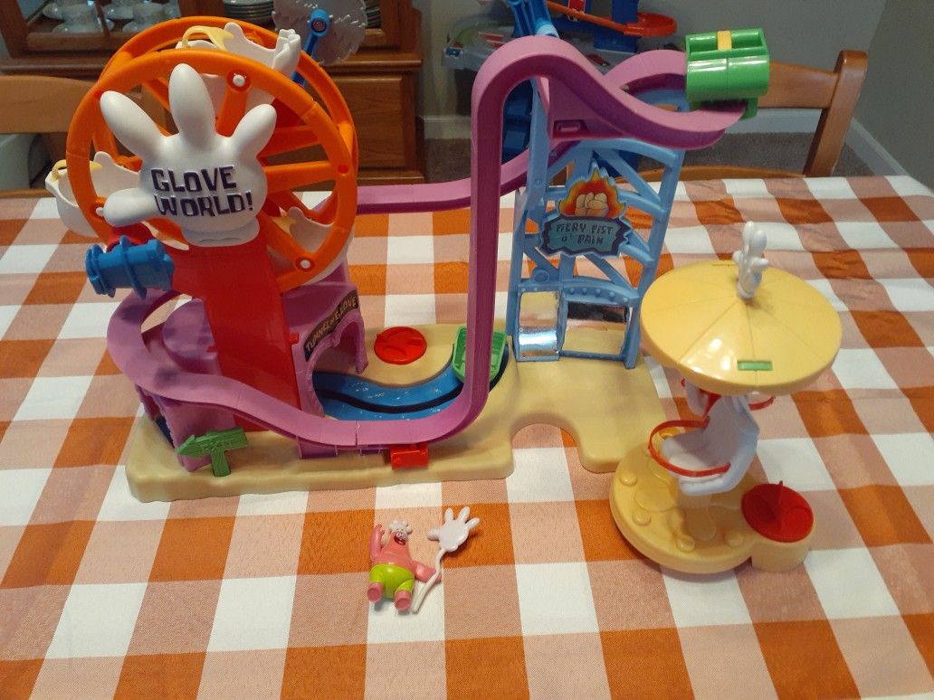 RARE Imaginext Spongebob Squarepants Glove World Playset