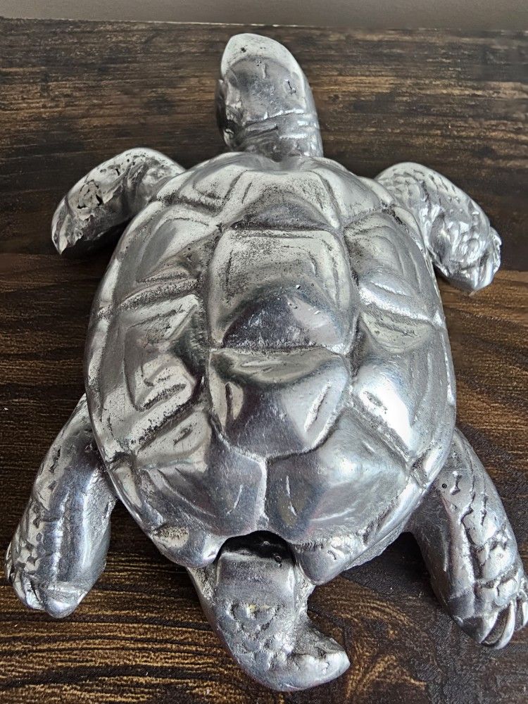 $15.00 - Pewter Trinket Turtle Decor - Multifunctional Uses! Like New Condition!