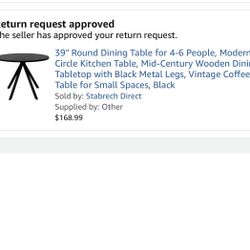 Black Round Table 39”