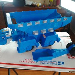 MATTEL Jumbo Dinotrux Ton-Ton Blue Dump Truck & Shovel Ankylodump SEND OFFERS 