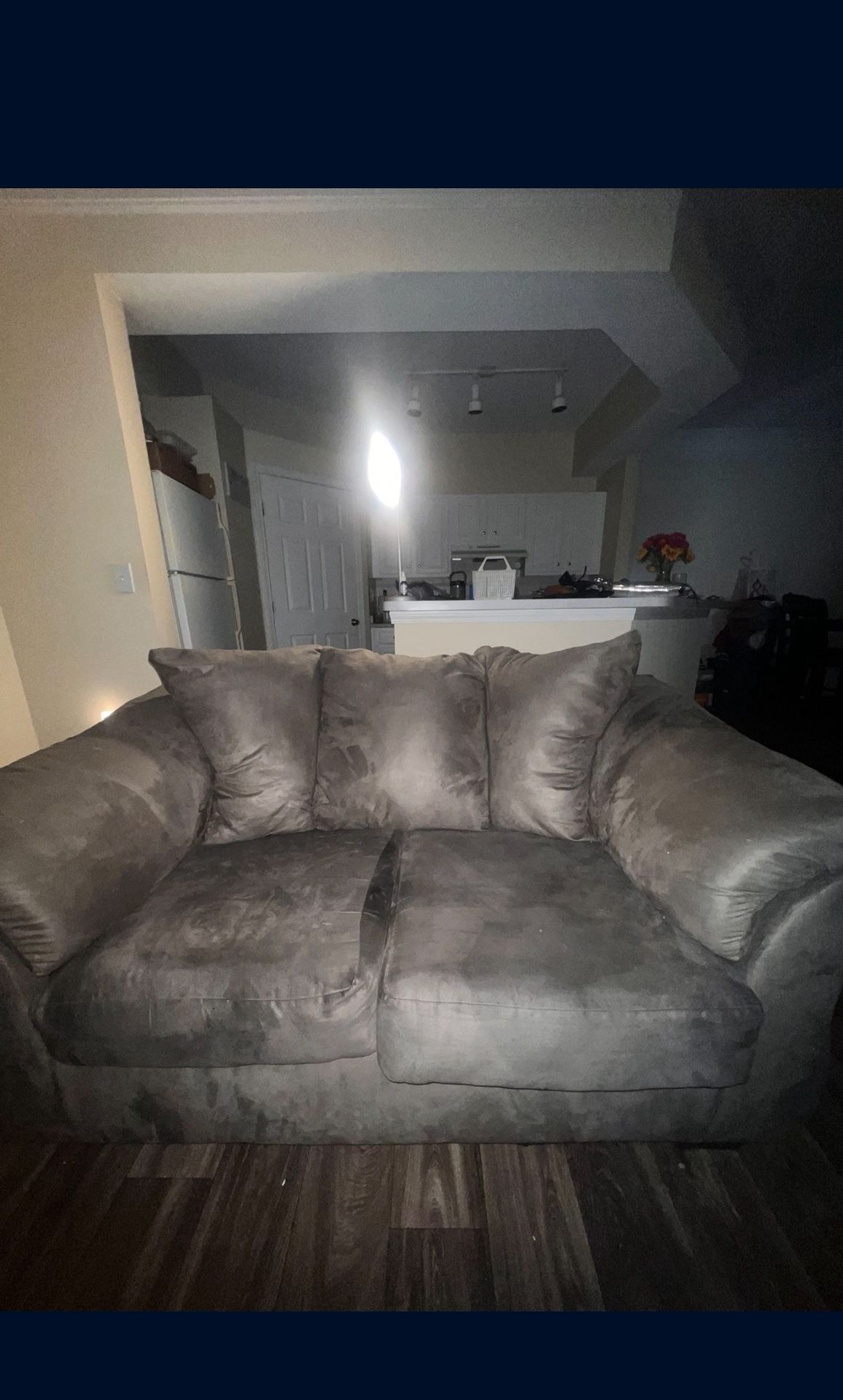 Grey Ashley’s Furniture Love Sofa