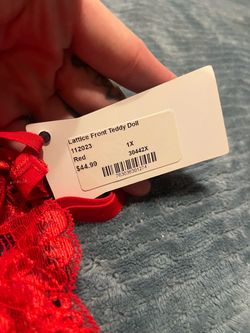 Sexy red lingerie romper