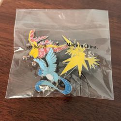Pokemon 3 Legendary Bird Pins