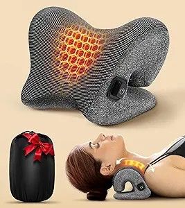 5X Pain Relief Neck Massager with Heat, Graphene-Infused Instant Heating Neck Stretcher for TMJ Migraine, Smart Control